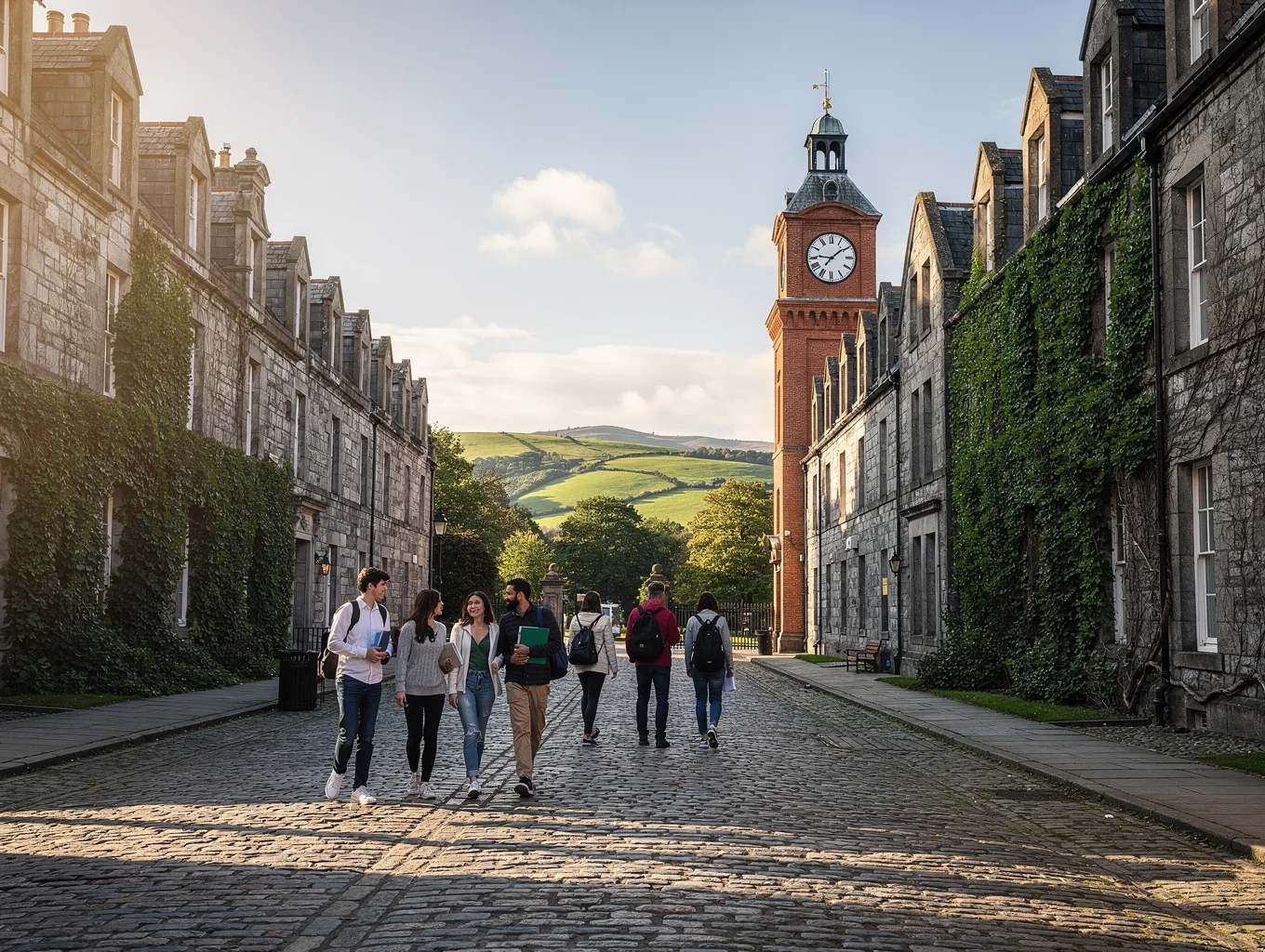Historic university campus building in Dublin, Ireland